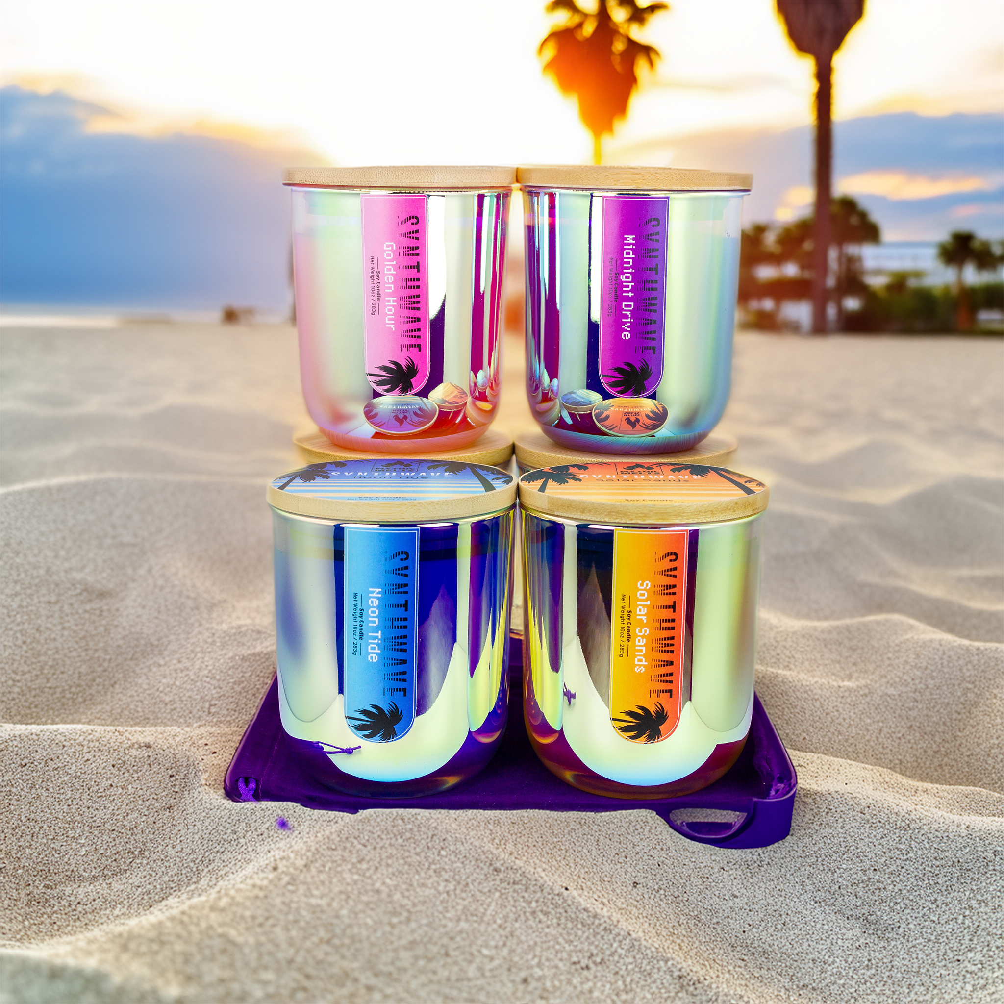 Synthwave Summer Candle Set